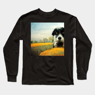 Dog portrait as he looks unhappy about something. Long Sleeve T-Shirt